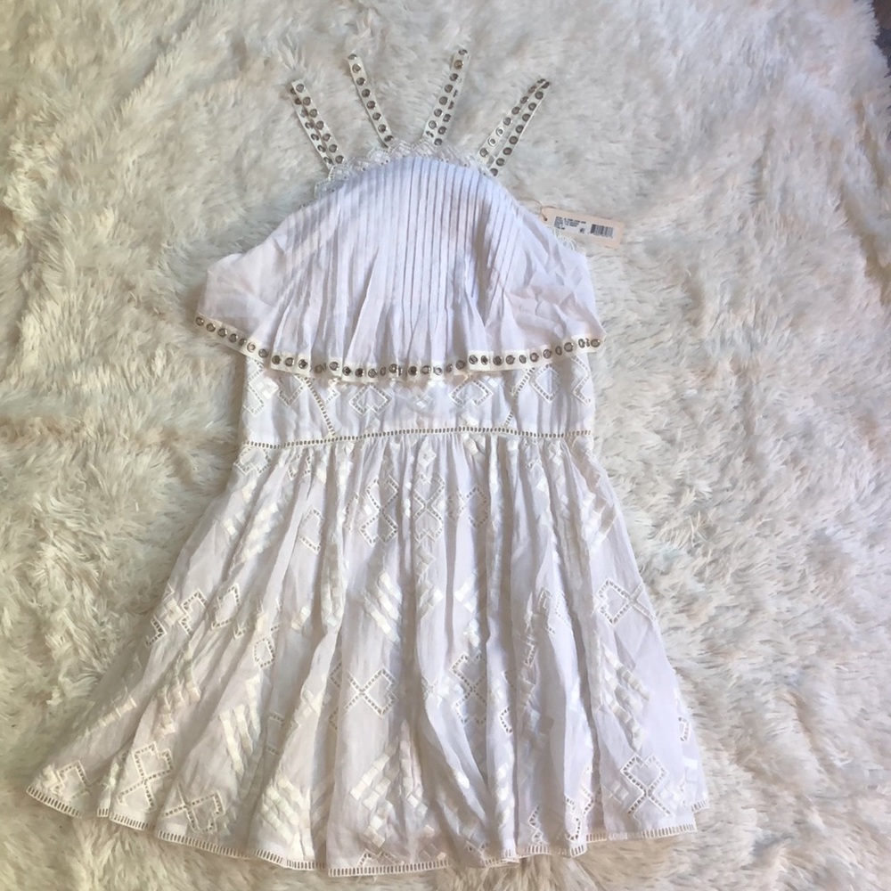 Rebecca Taylor NWT Sleeveless Embroidered Popover Camisole Dress in Snow 🔥 - Picture 4 of 12
